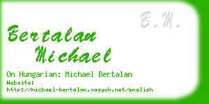 bertalan michael business card